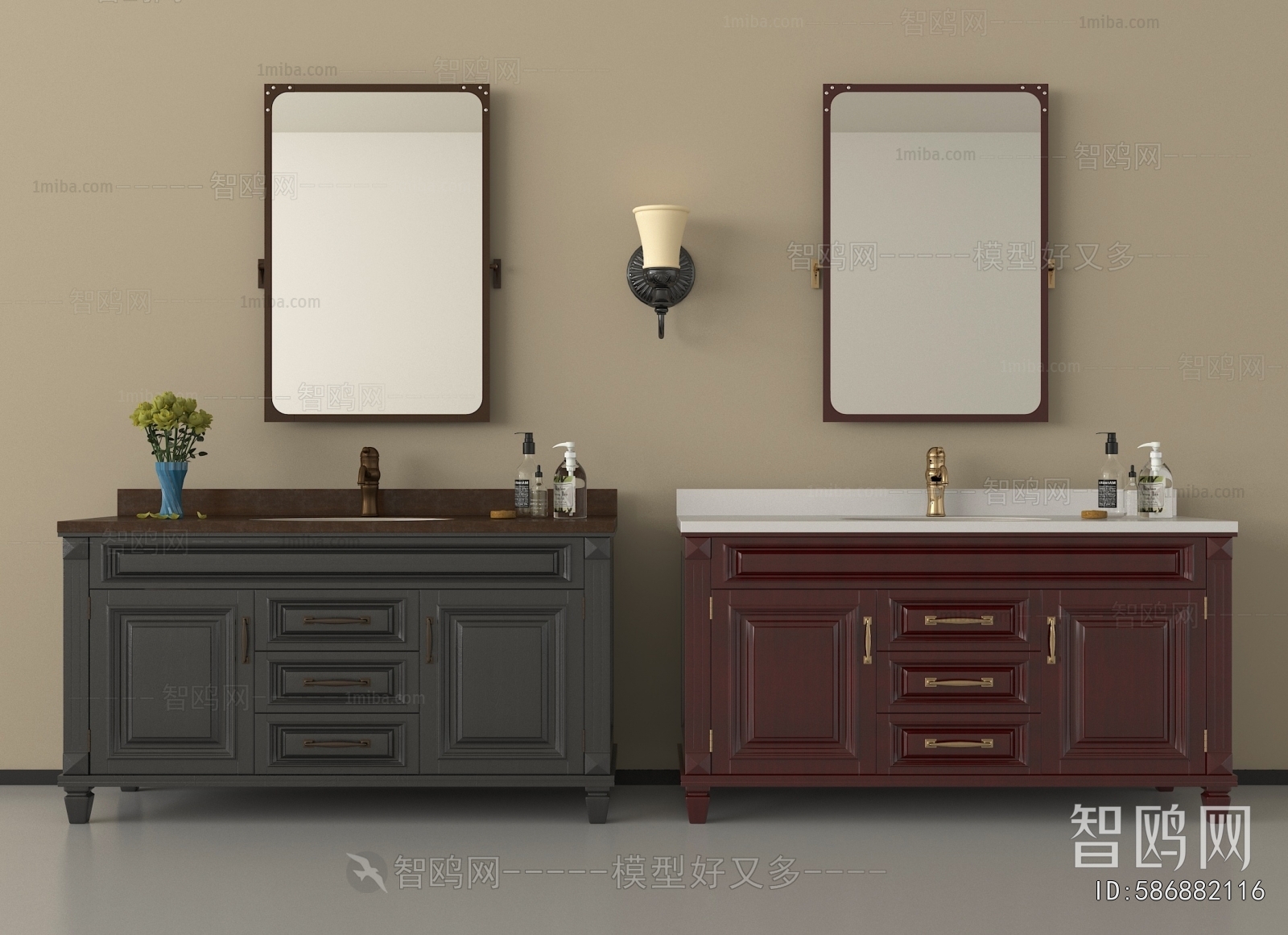 French Style Bathroom Cabinet