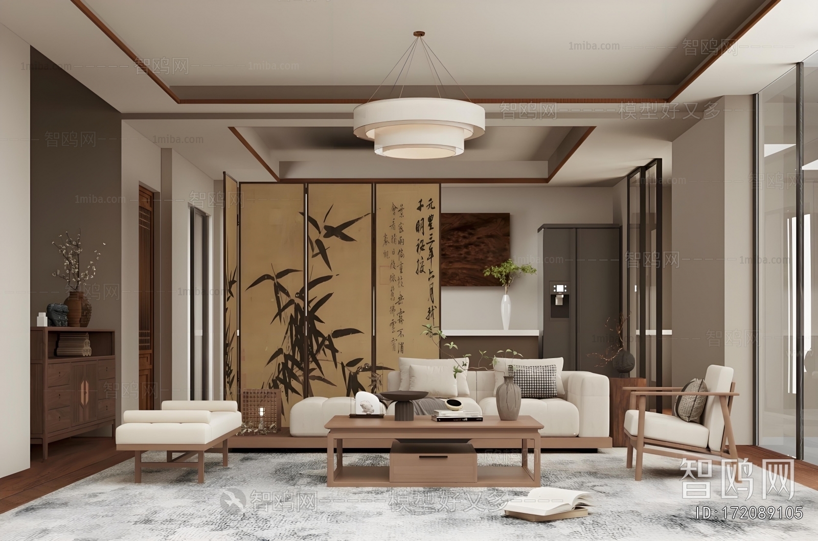 New Chinese Style A Living Room
