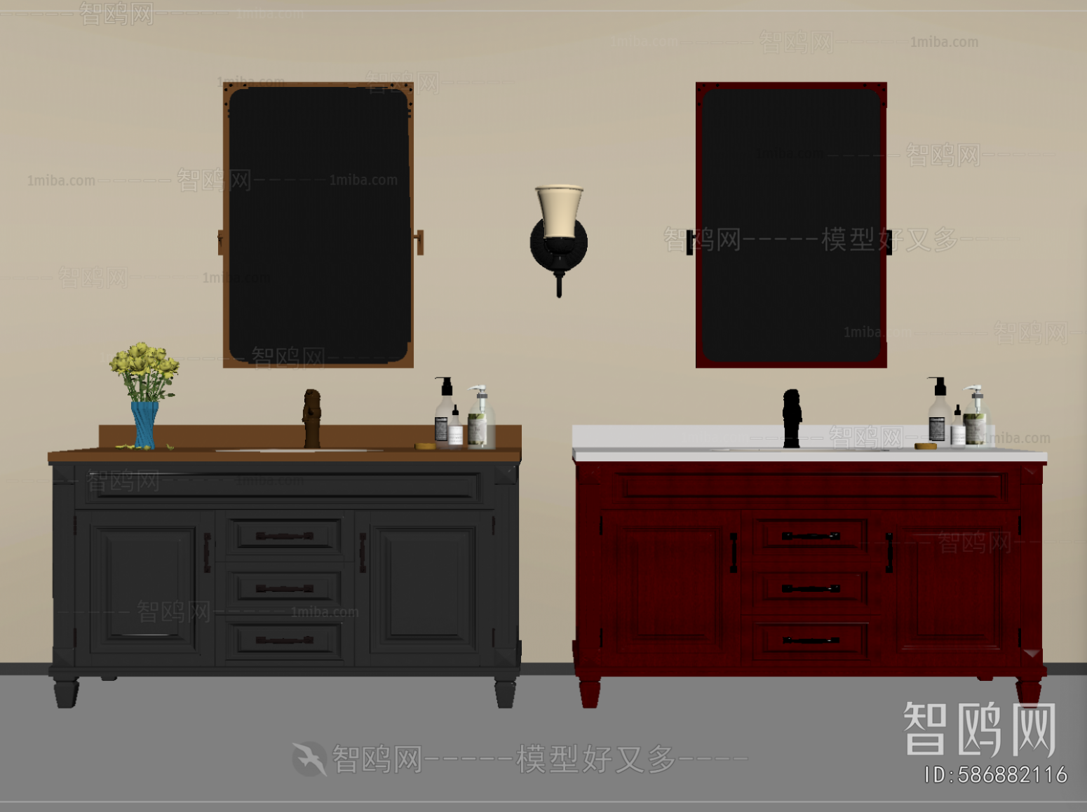 French Style Bathroom Cabinet