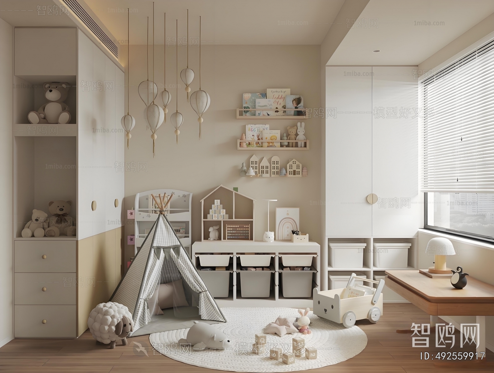 Modern Children's Room Activity Room