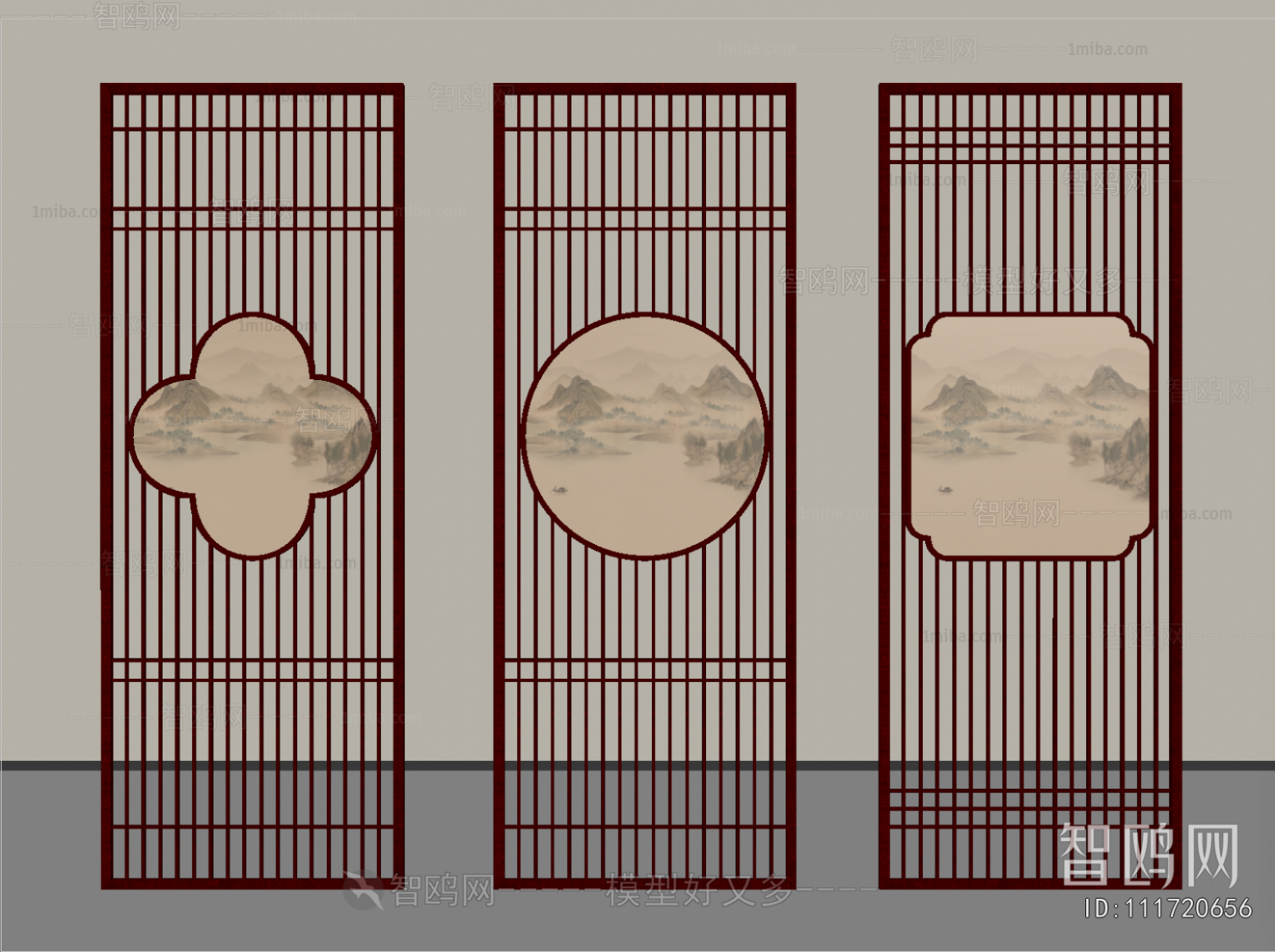 New Chinese Style Wooden Screen Partition