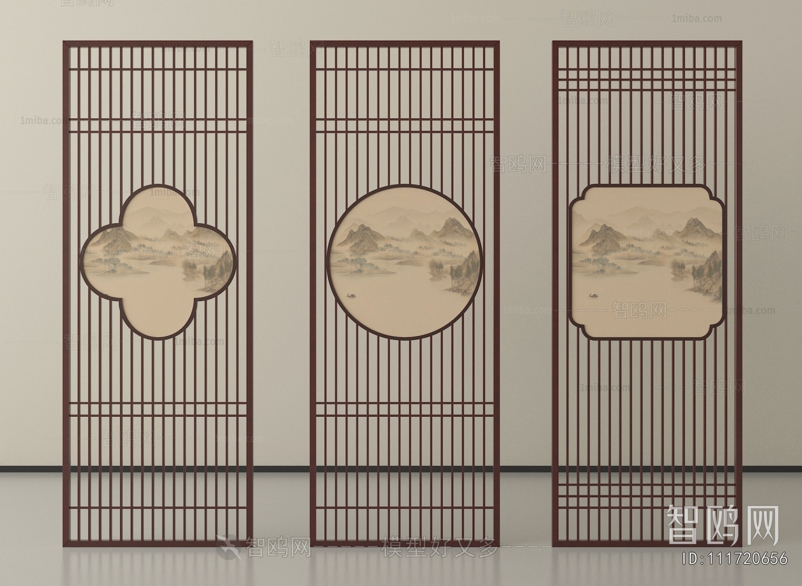 New Chinese Style Wooden Screen Partition