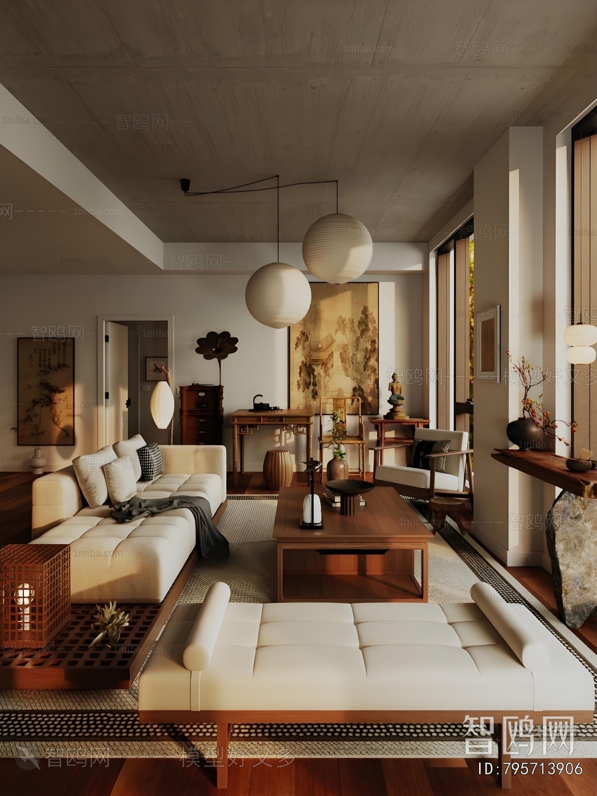 New Chinese Style A Living Room