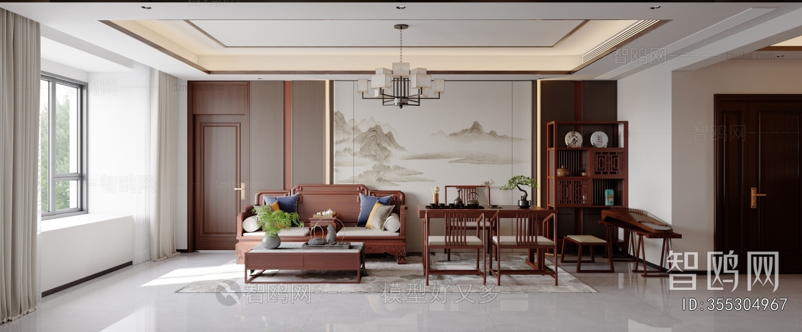 New Chinese Style A Living Room