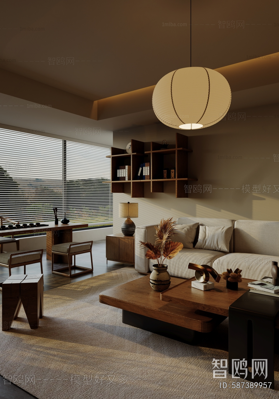 Wabi-sabi Style A Living Room