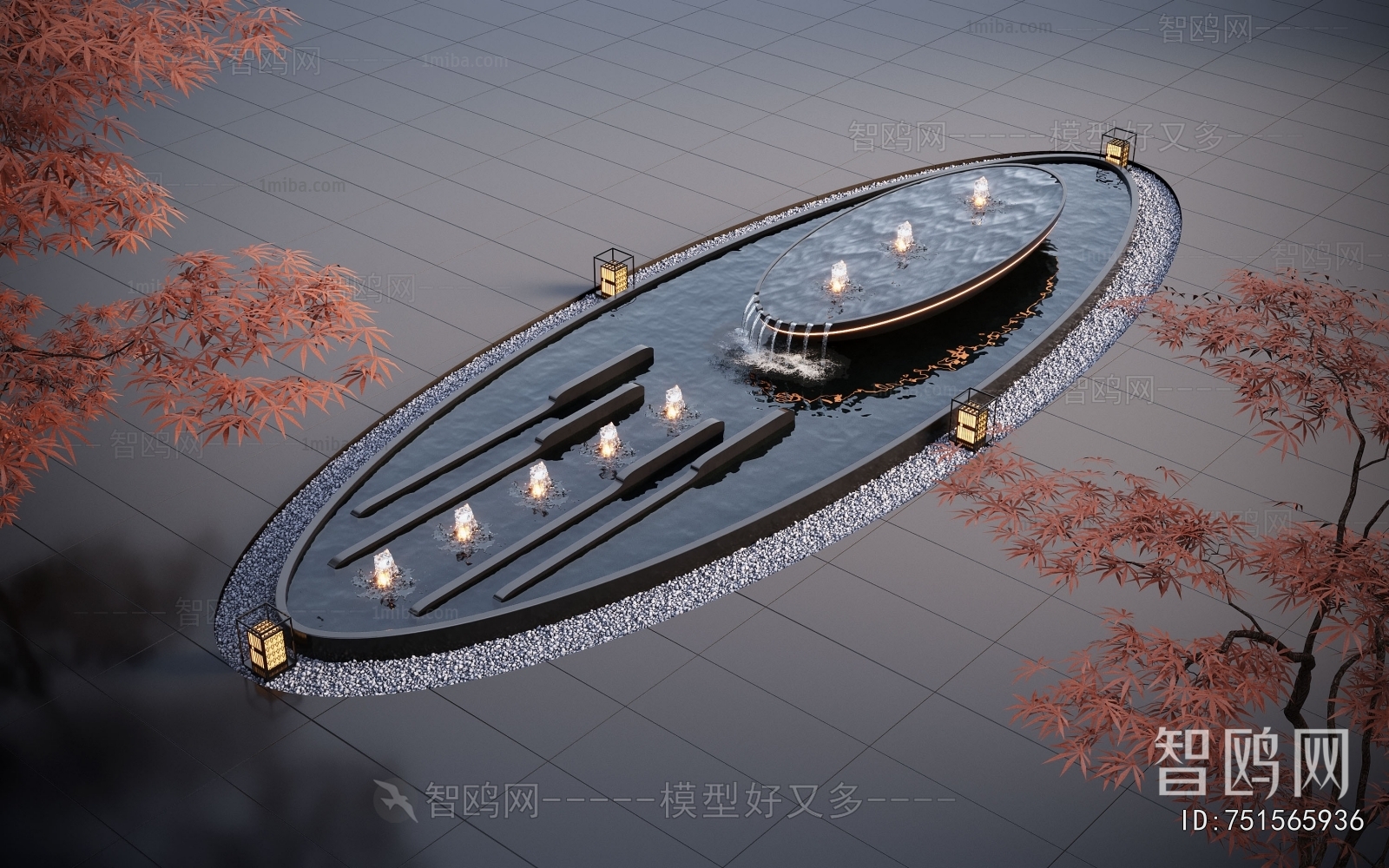 Modern Rockery Waterscape