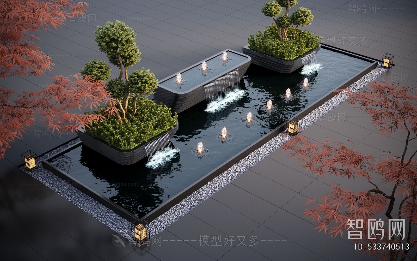 Modern Rockery Waterscape