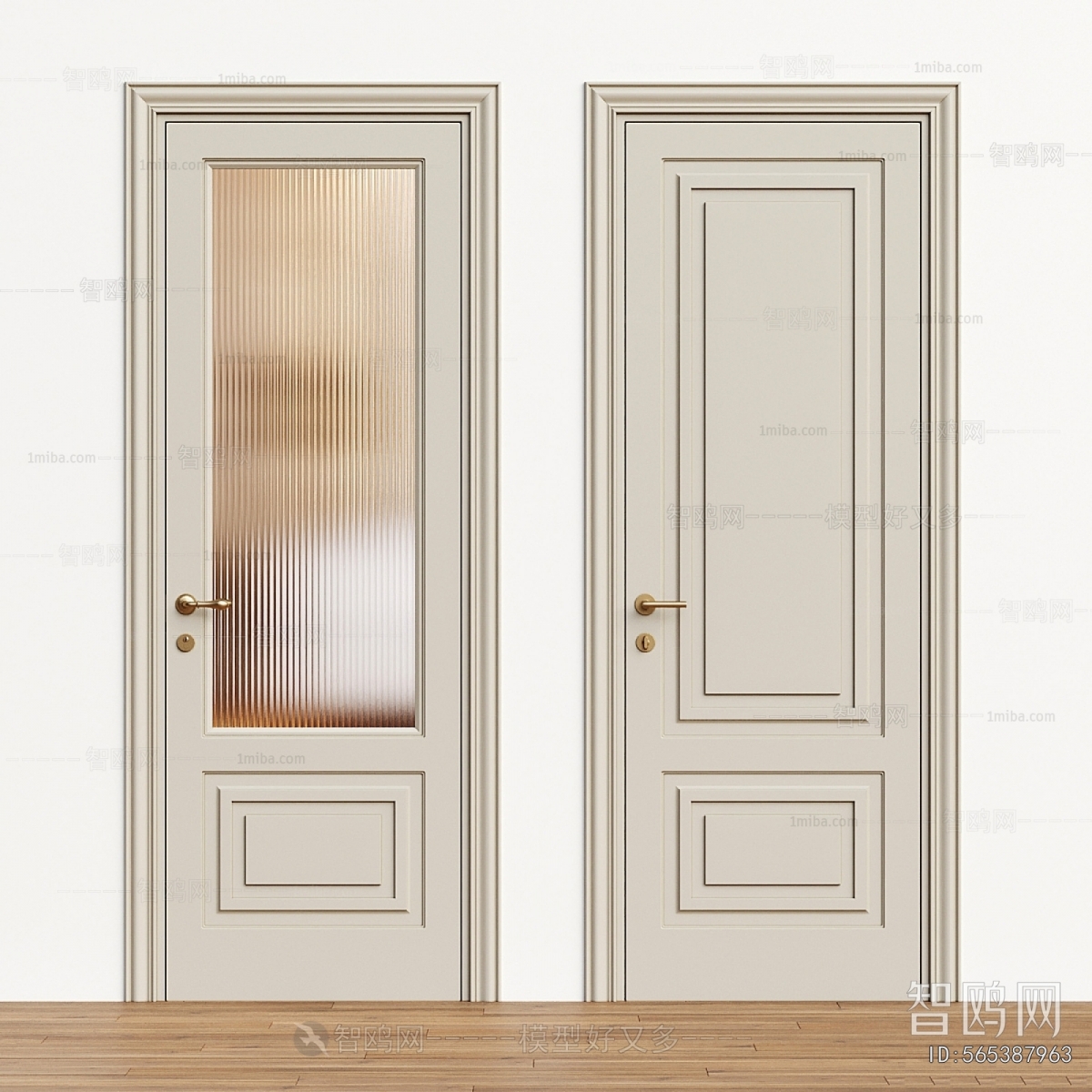 Simple European Style Single Door