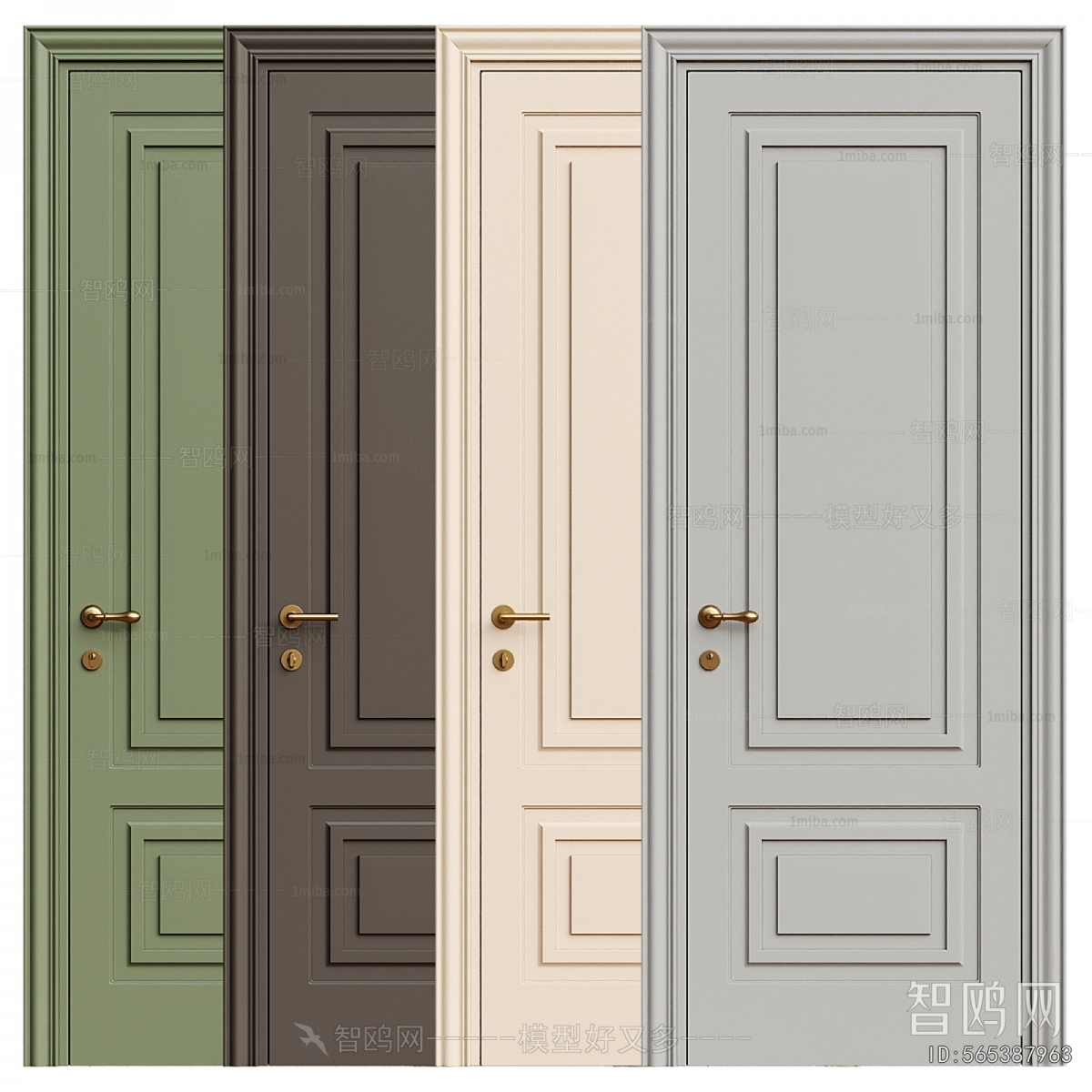 Simple European Style Single Door