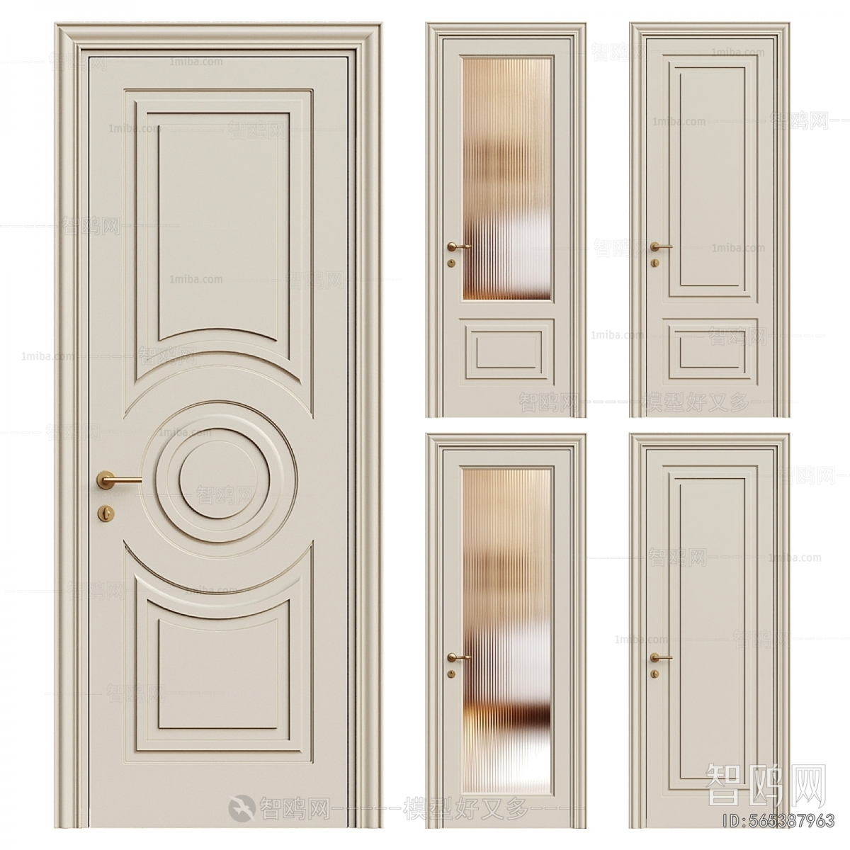 Simple European Style Single Door