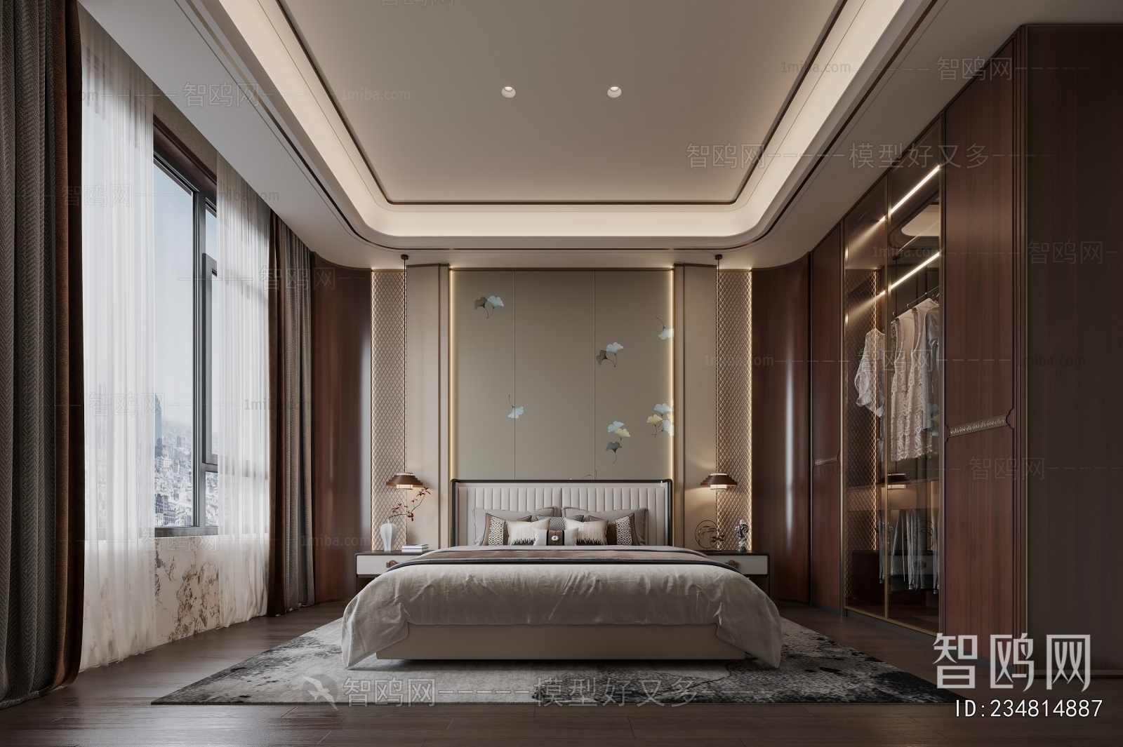 New Chinese Style Bedroom