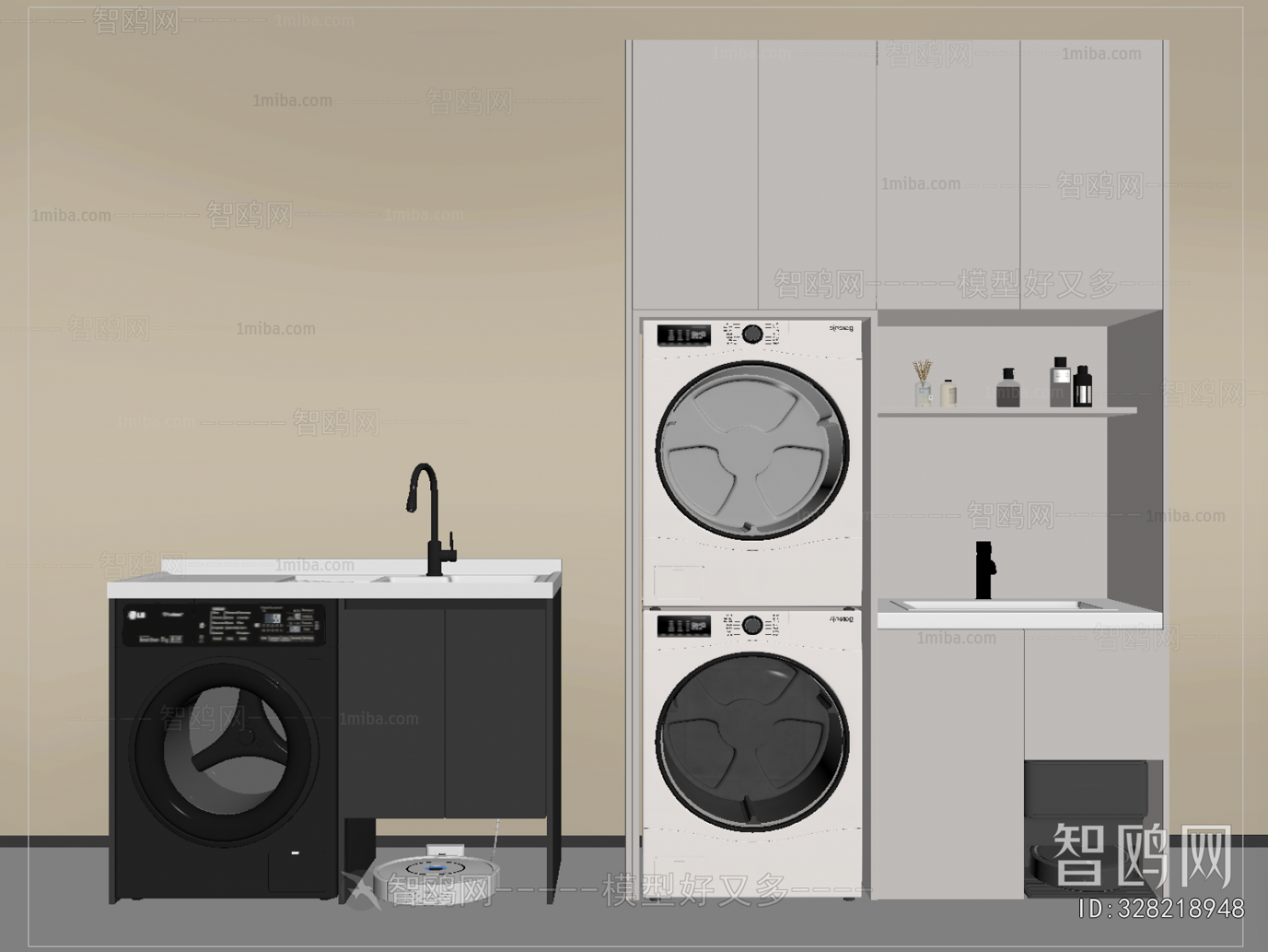 Modern Laundry Cabinet