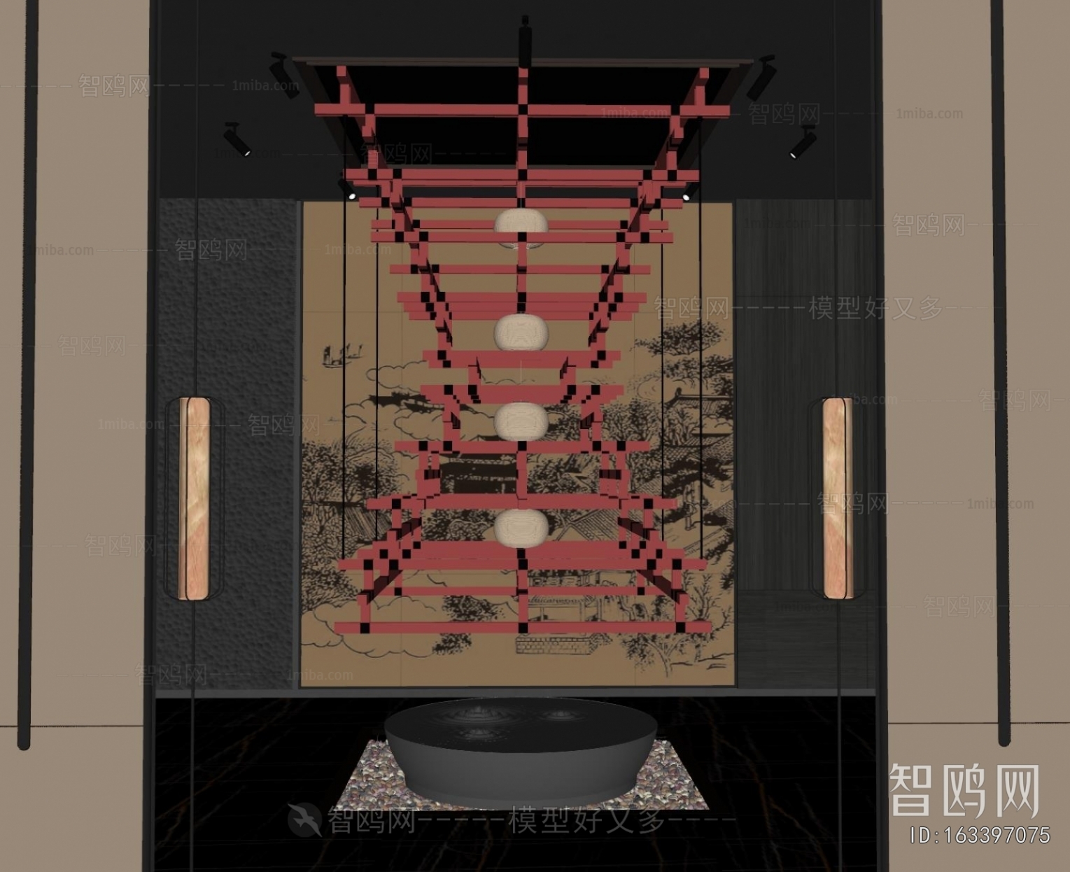 New Chinese Style Plant Landscaping