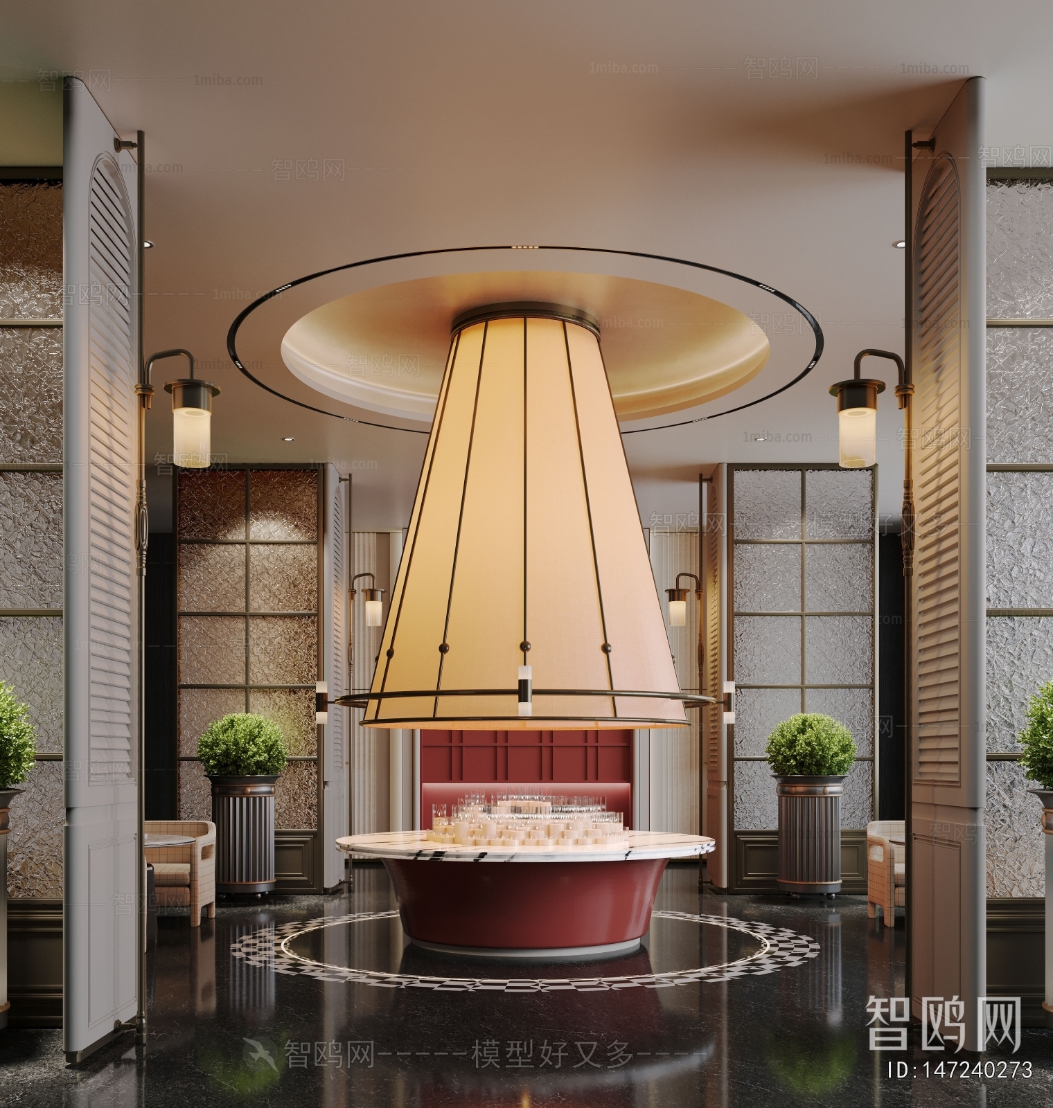 New Chinese Style Lobby Hall