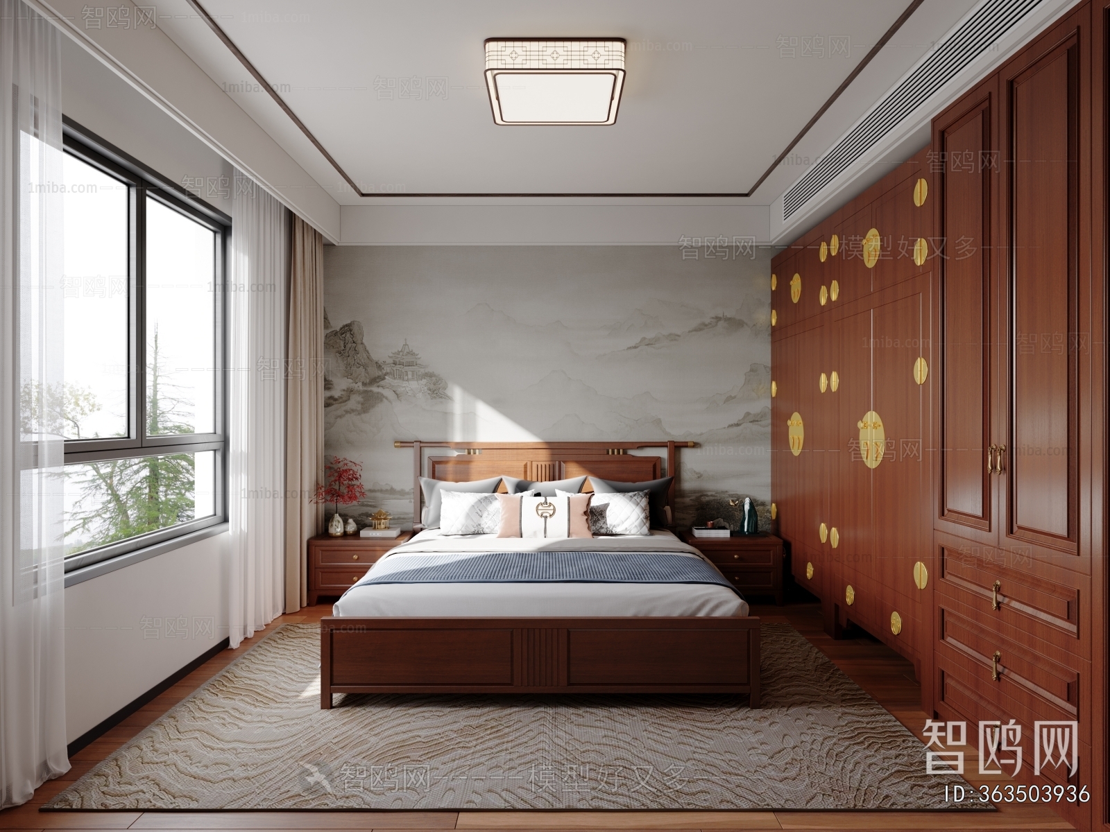 New Chinese Style Bedroom