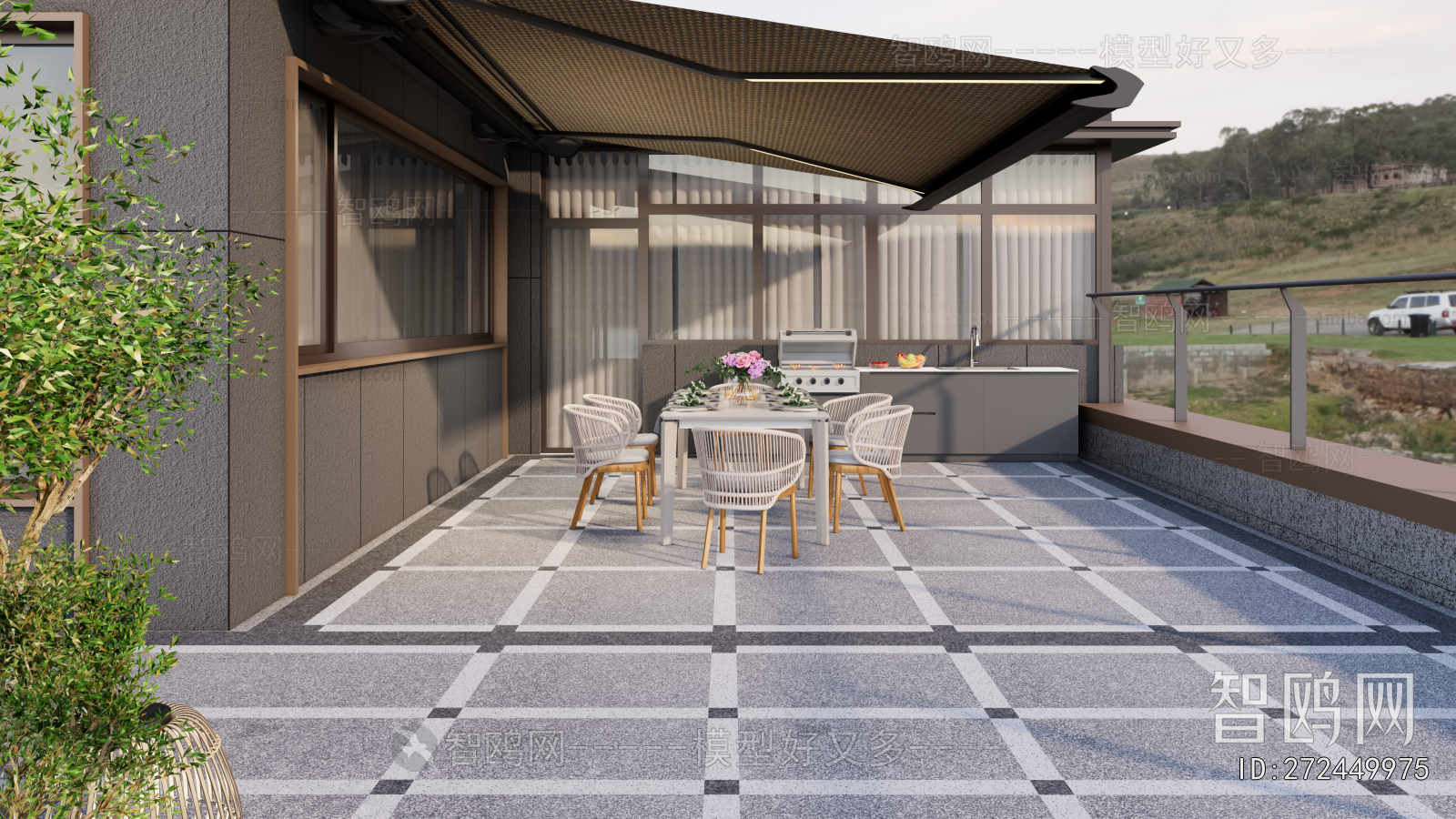 Modern Courtyard/landscape