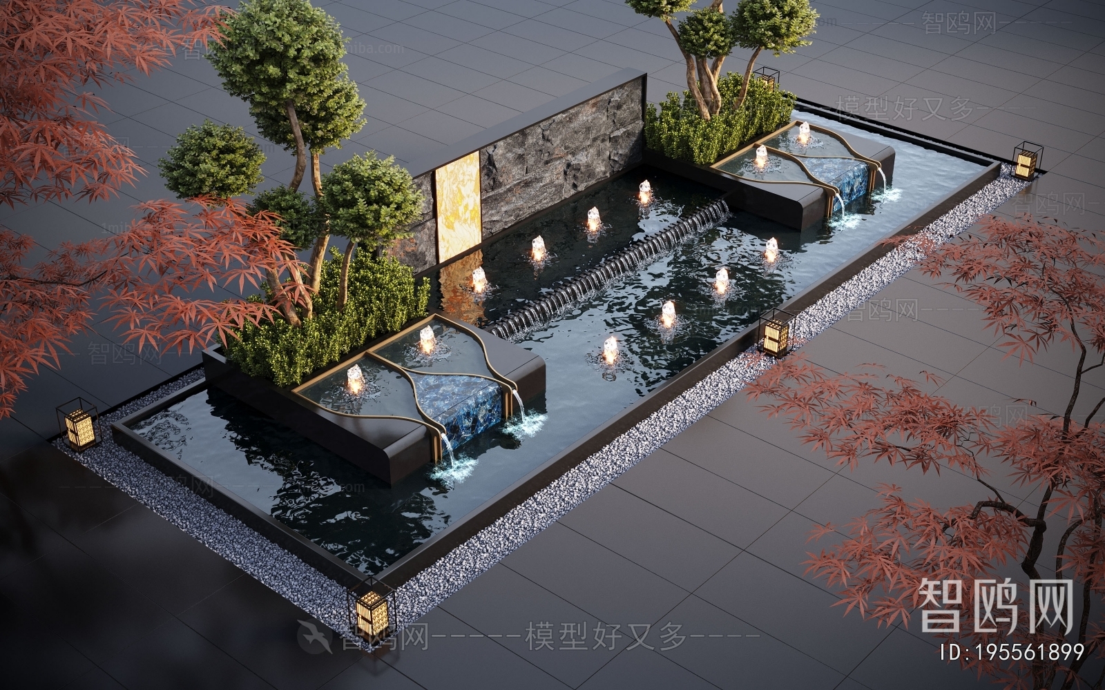 Modern Rockery Waterscape