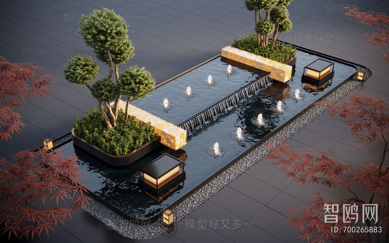 Modern Rockery Waterscape