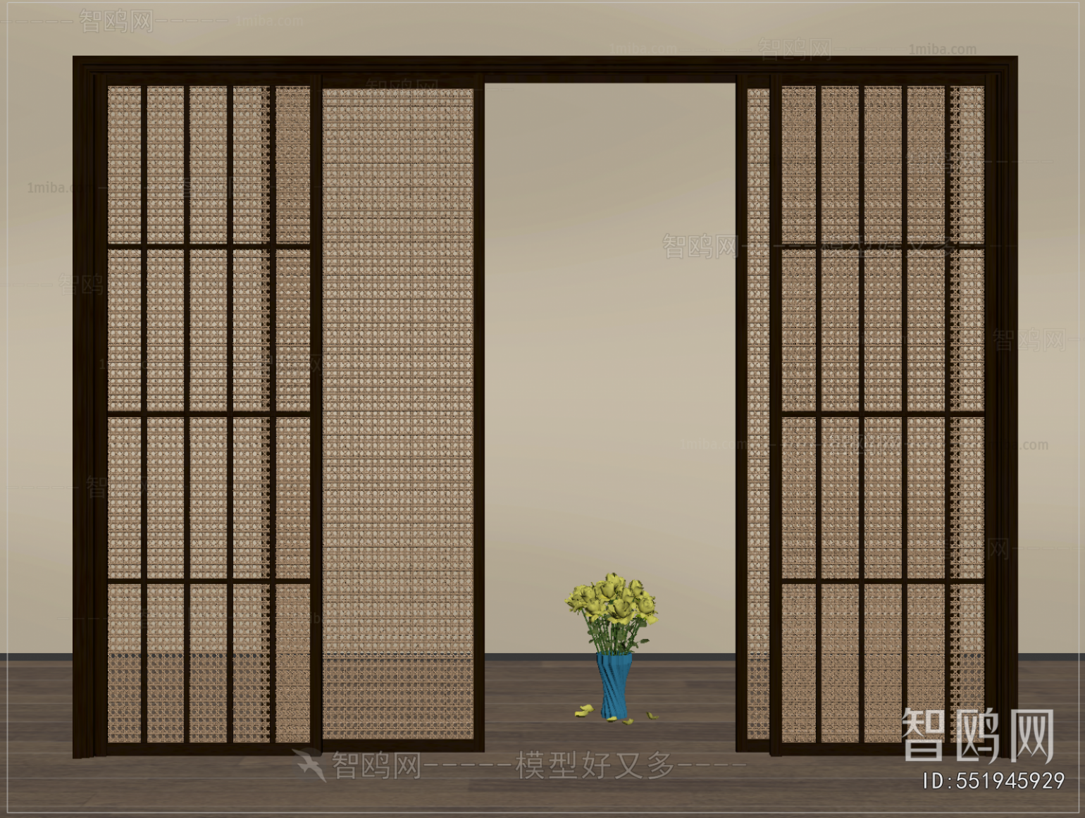 Wabi-sabi Style Sliding Door