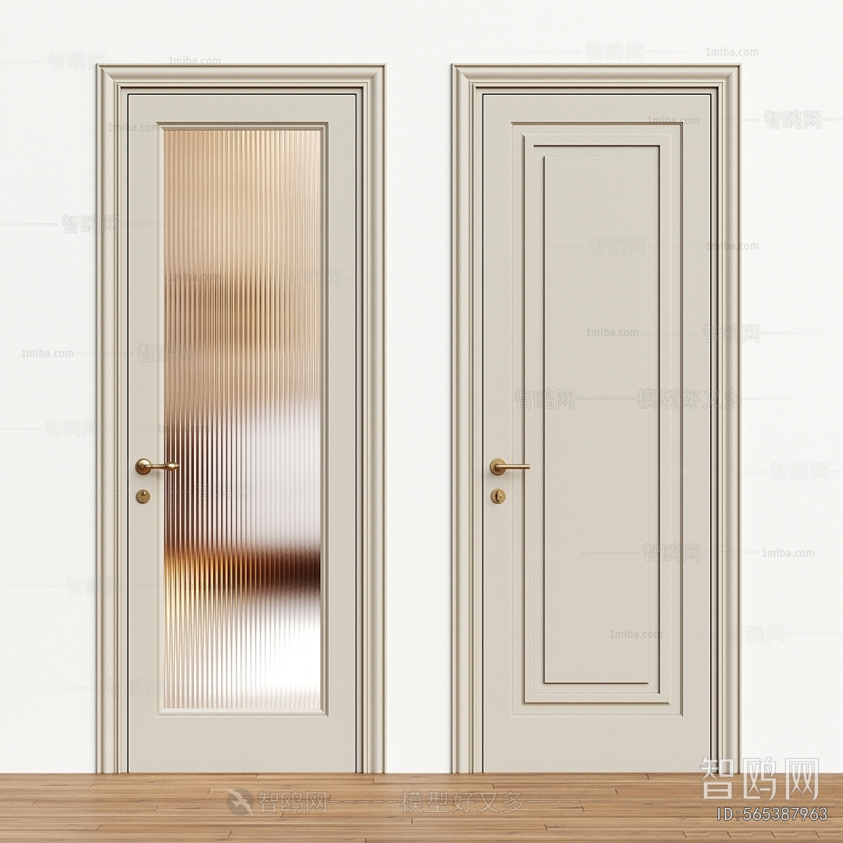 Simple European Style Single Door