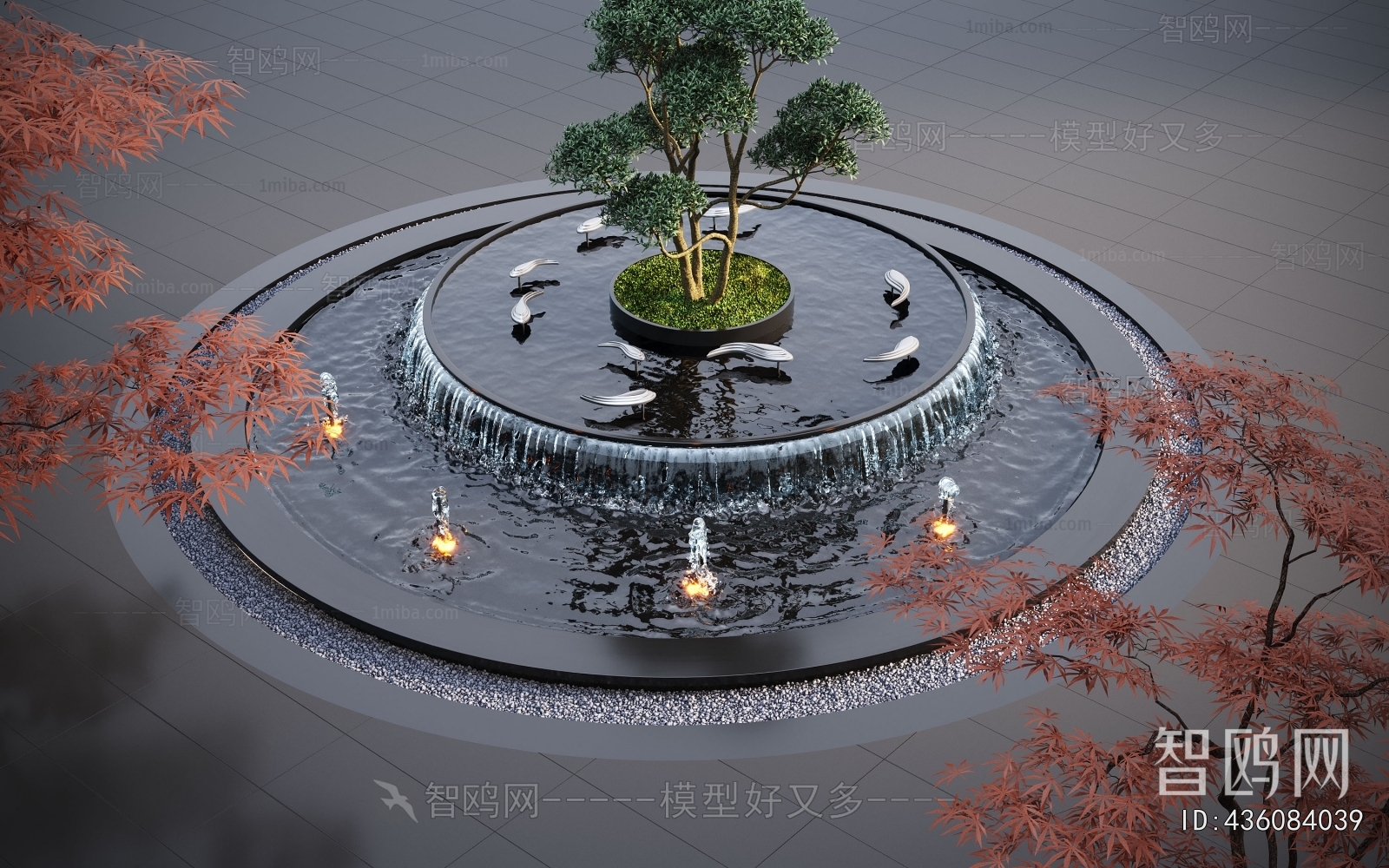 New Chinese Style Rockery Waterscape