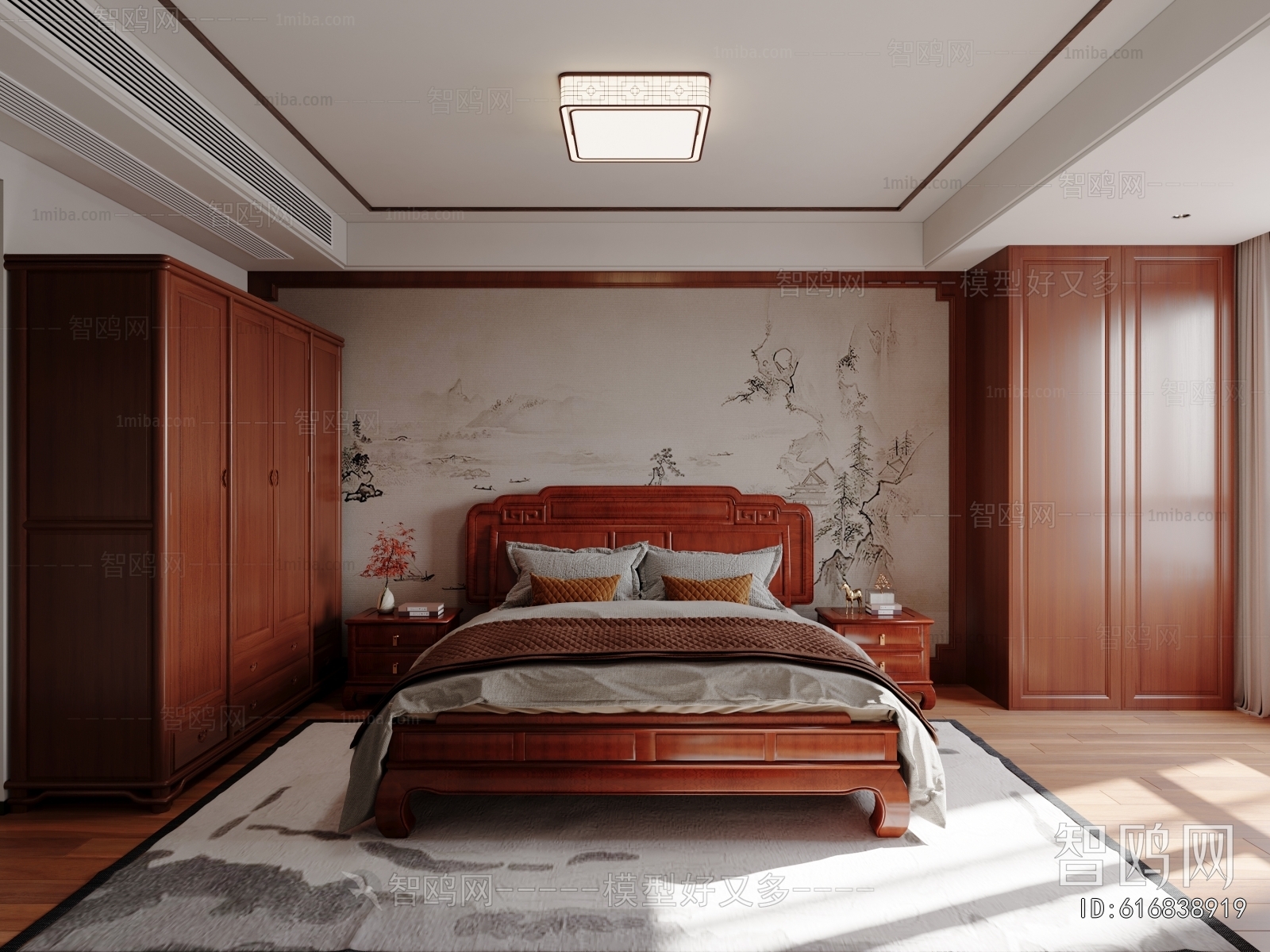 New Chinese Style Bedroom