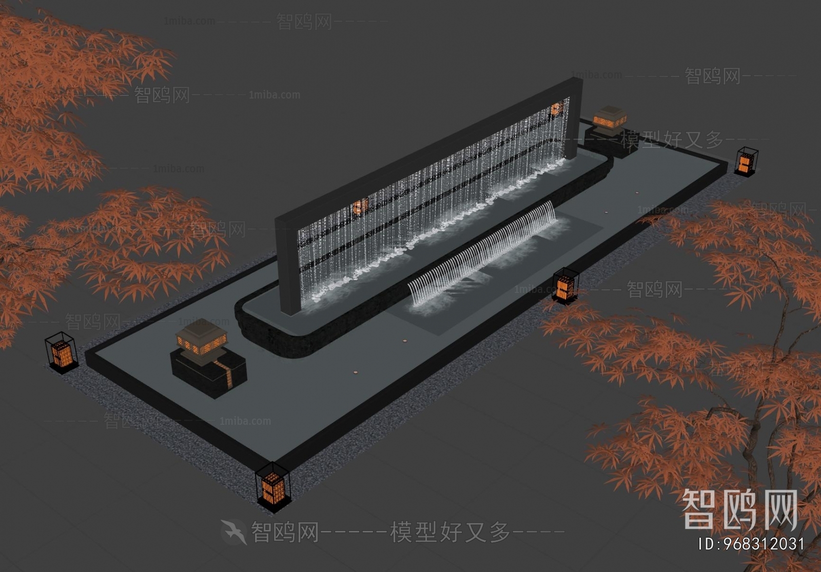 New Chinese Style Rockery Waterscape