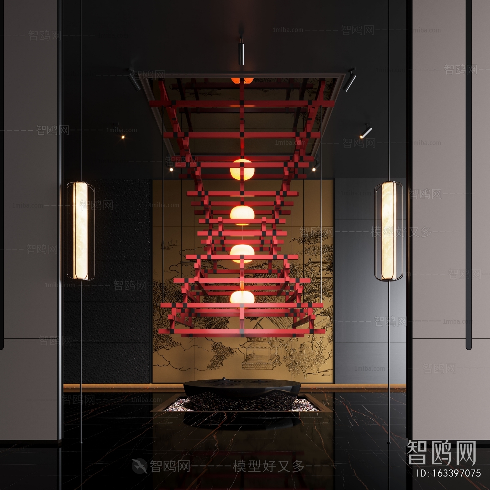 New Chinese Style Plant Landscaping