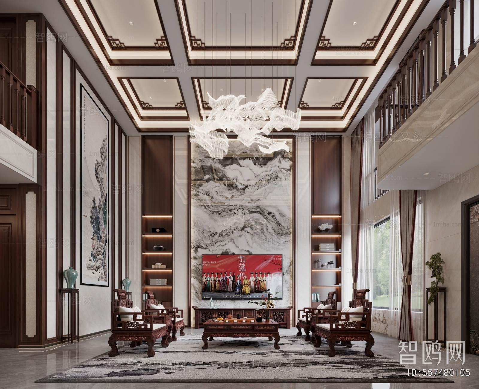 New Chinese Style A Living Room