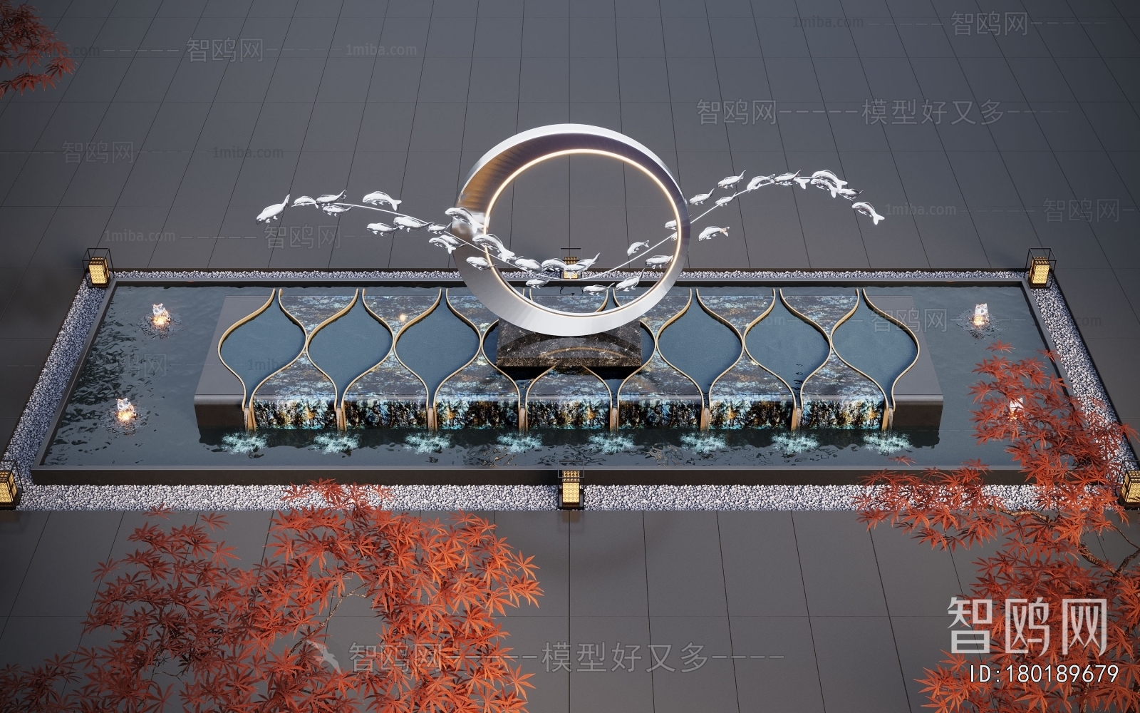 New Chinese Style Rockery Waterscape