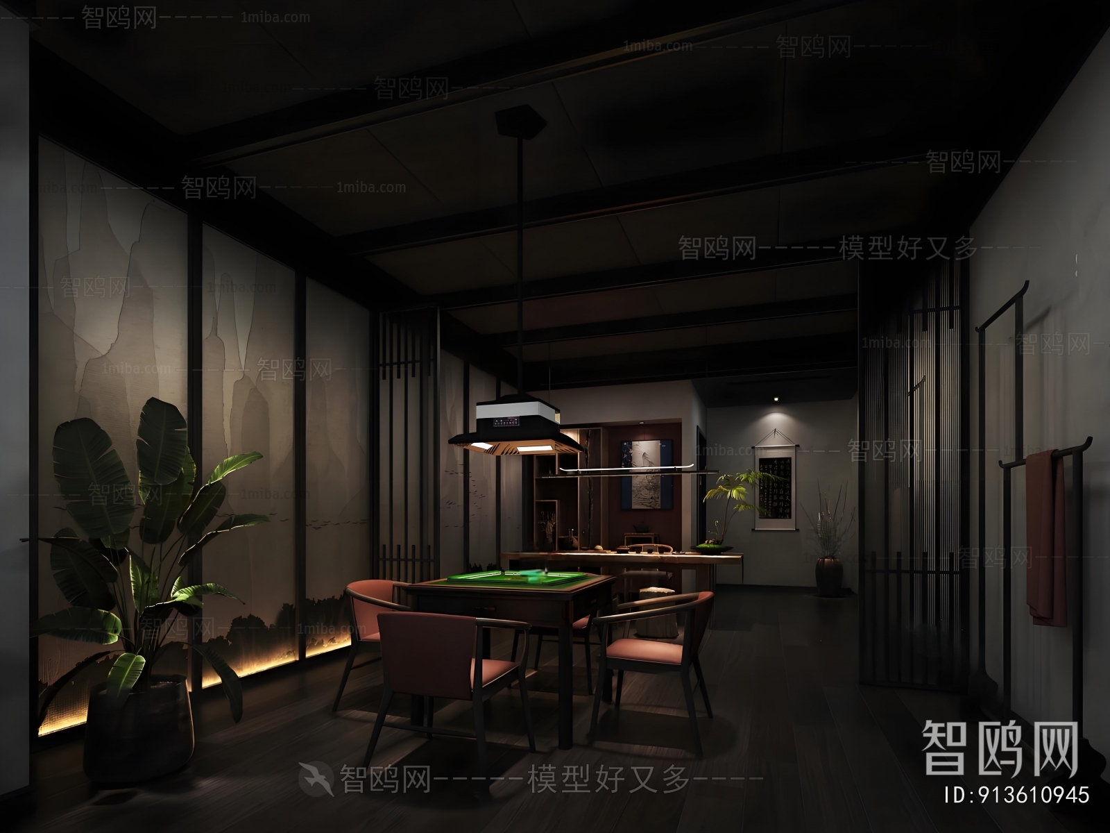 New Chinese Style Chess And Card Room