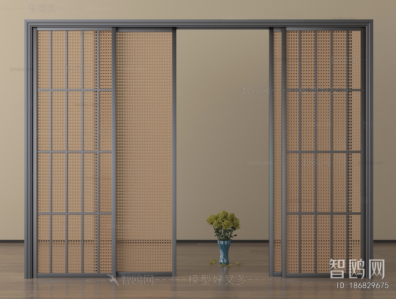Wabi-sabi Style Sliding Door
