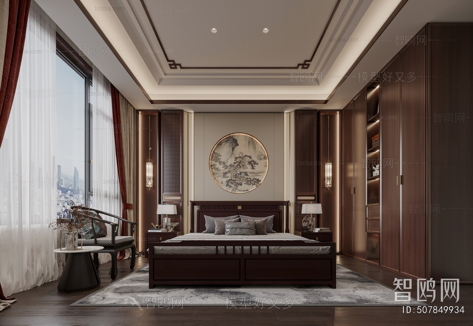 New Chinese Style Bedroom