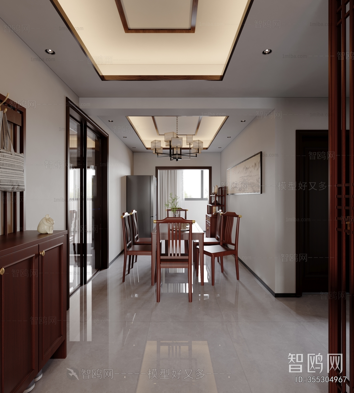 New Chinese Style A Living Room