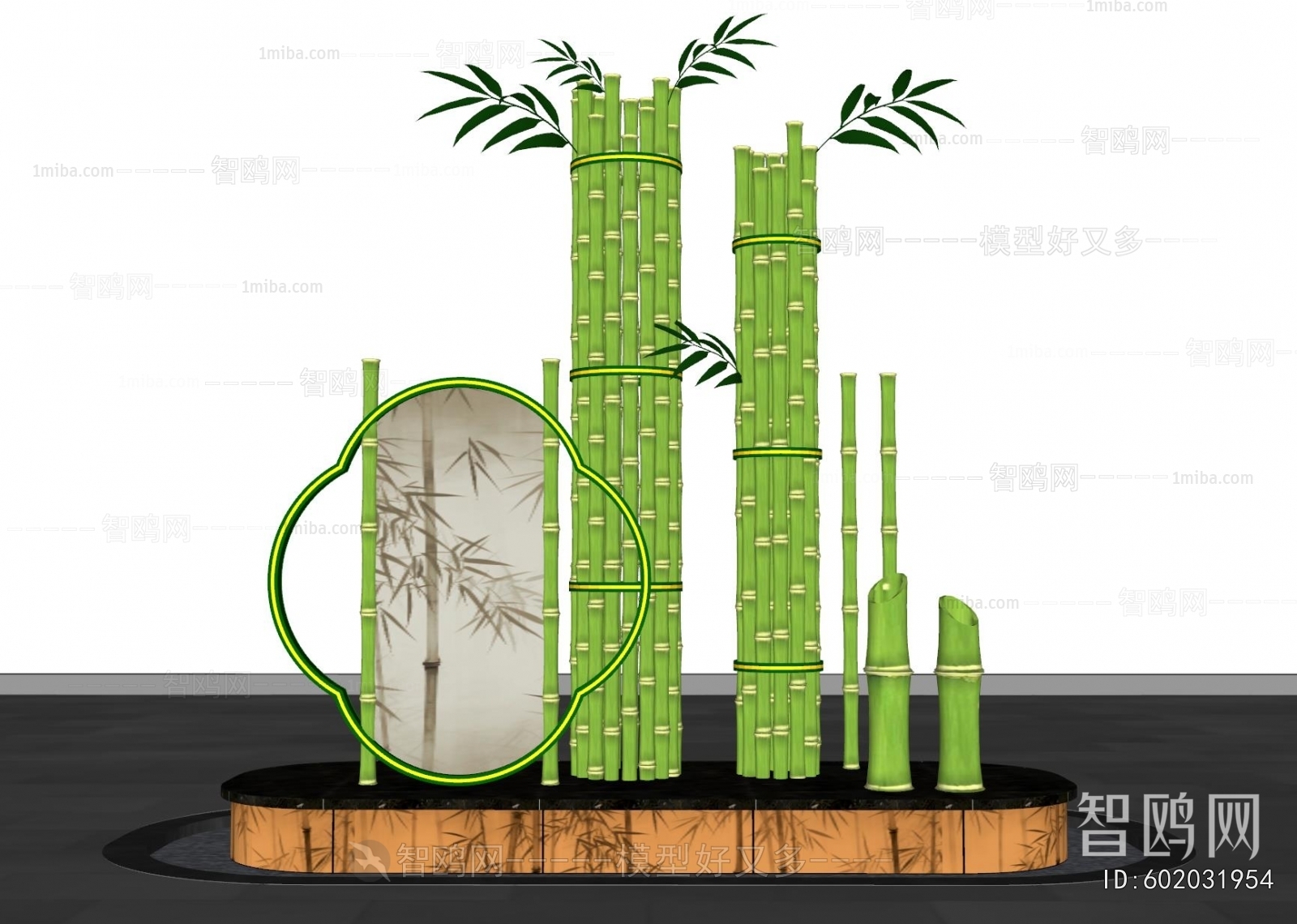 New Chinese Style Sculpture Sketch