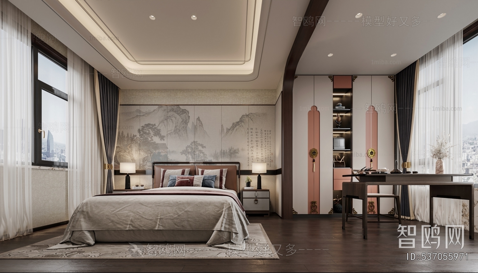 New Chinese Style Bedroom