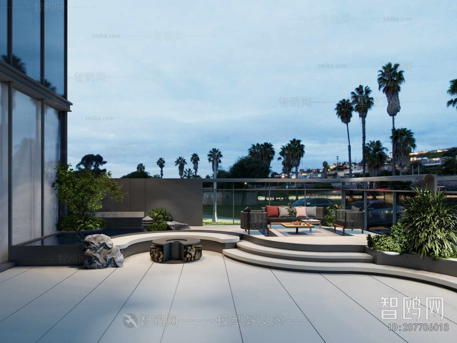 Modern Courtyard/landscape