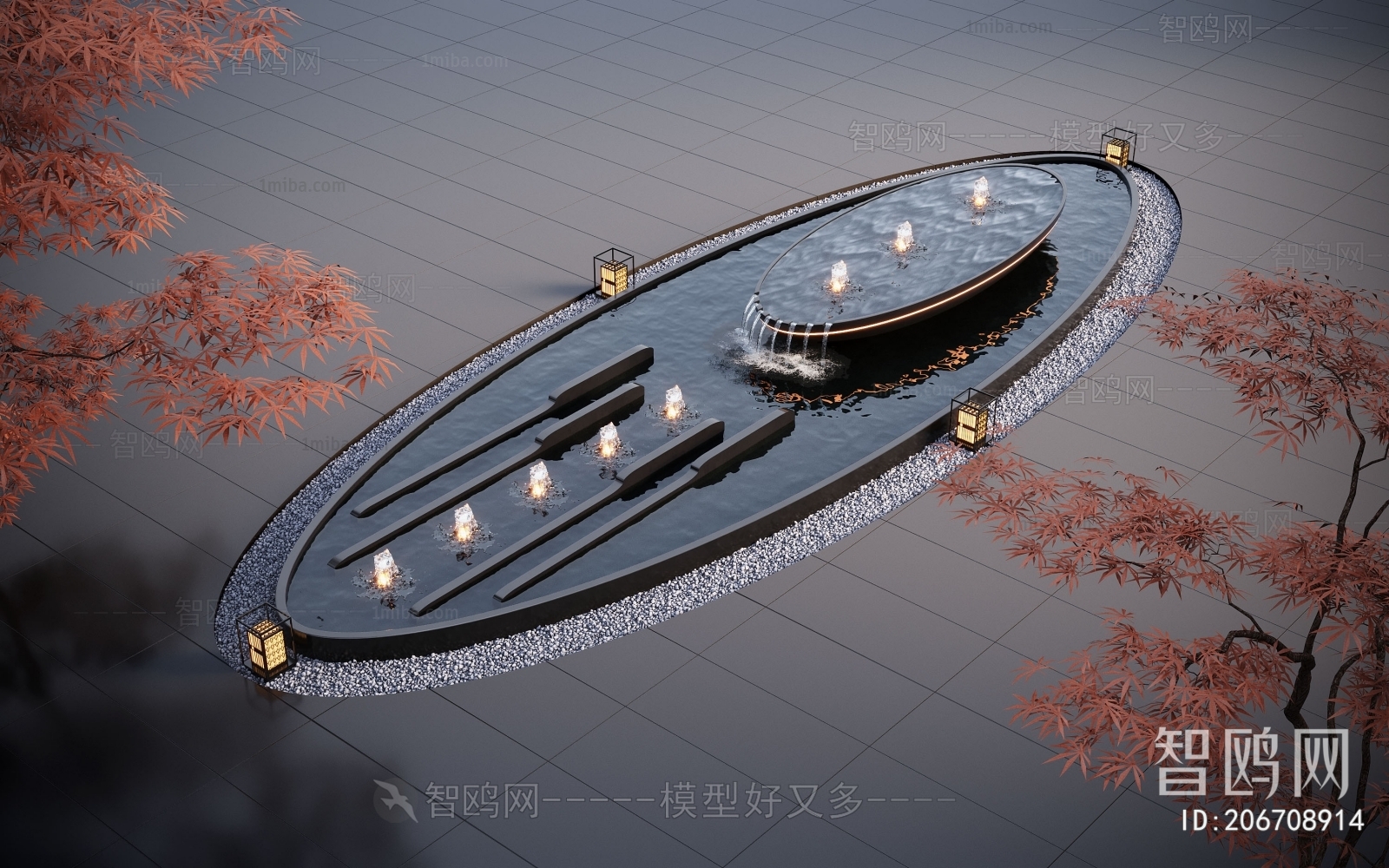 Modern Rockery Waterscape