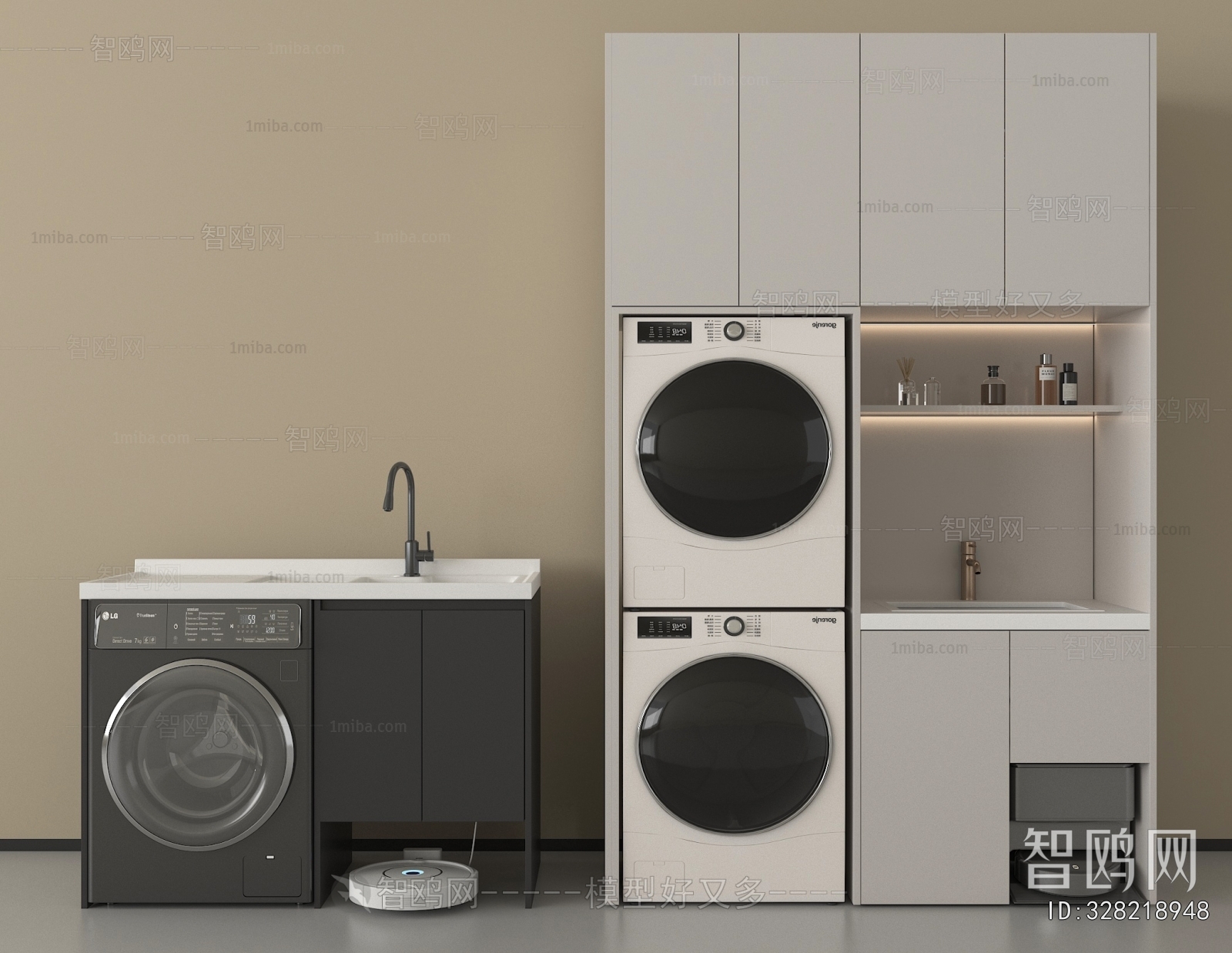 Modern Laundry Cabinet