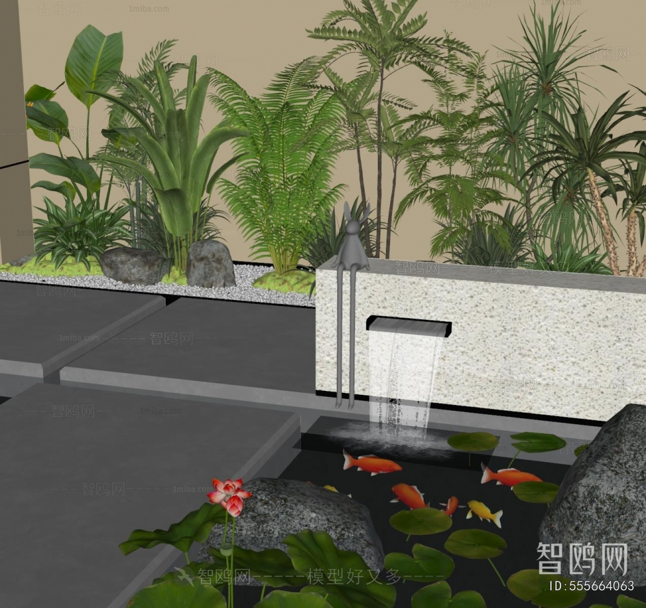 Modern Rockery Waterscape