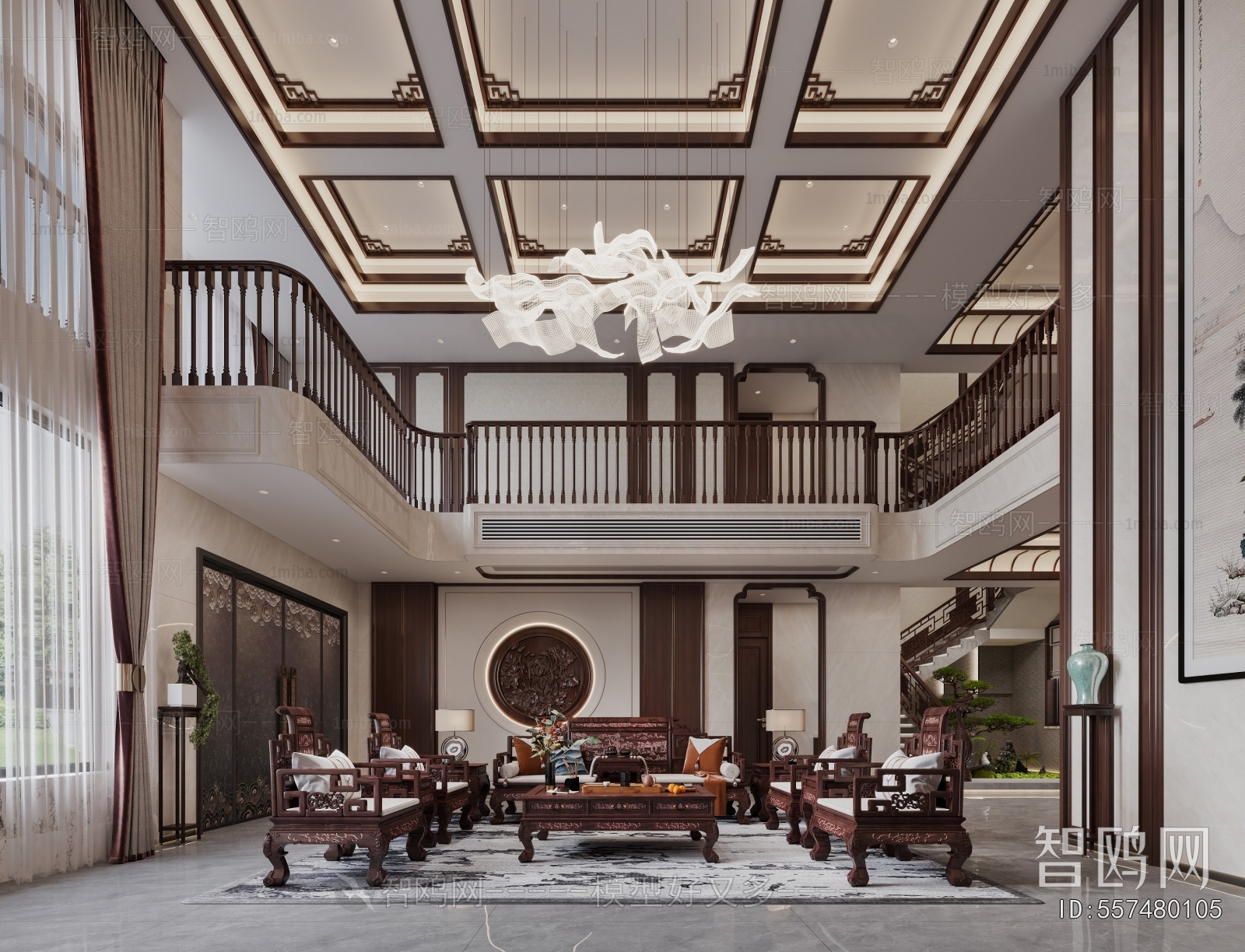 New Chinese Style A Living Room