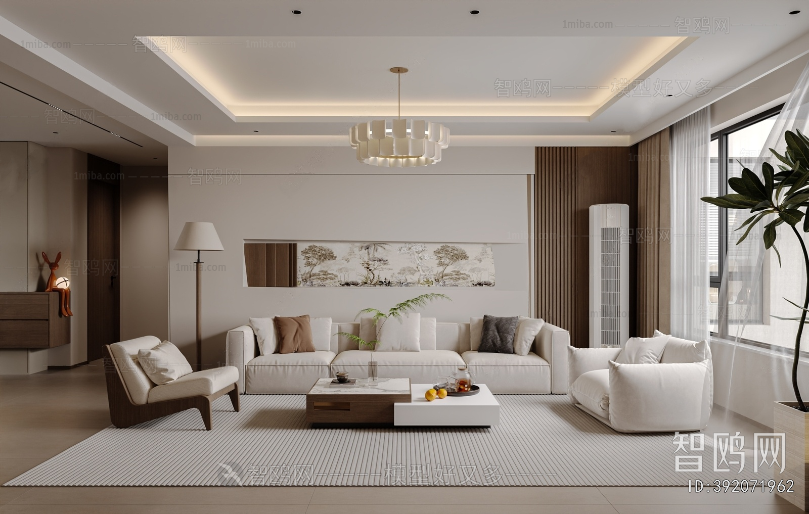 New Chinese Style A Living Room