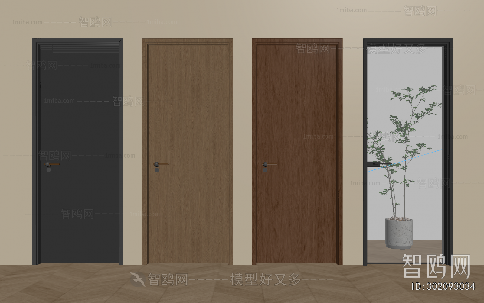 Modern Single Door