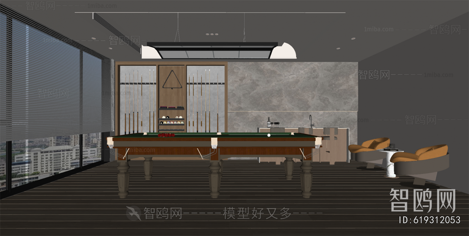 Modern Billiards Room