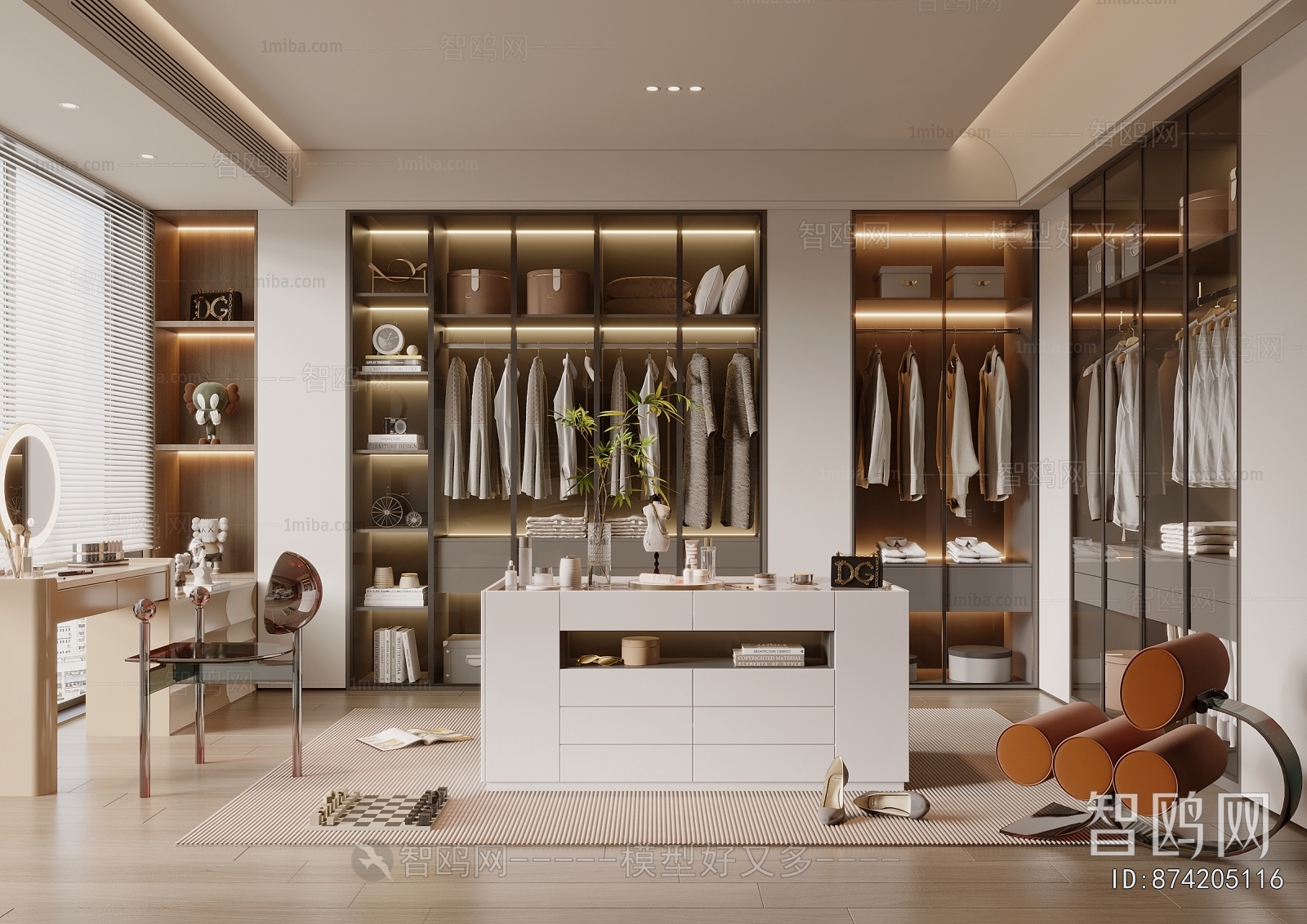 Modern Clothes Storage Area