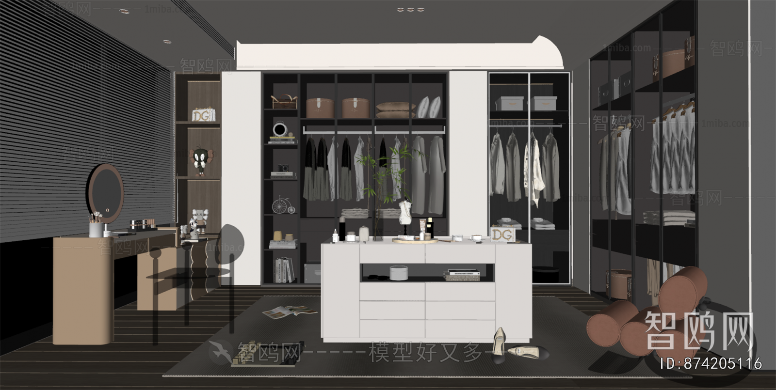 Modern Clothes Storage Area