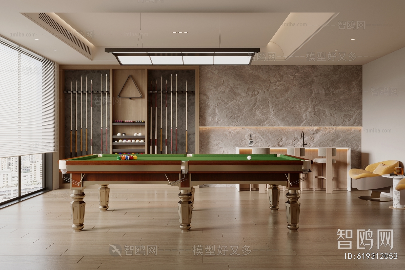 Modern Billiards Room