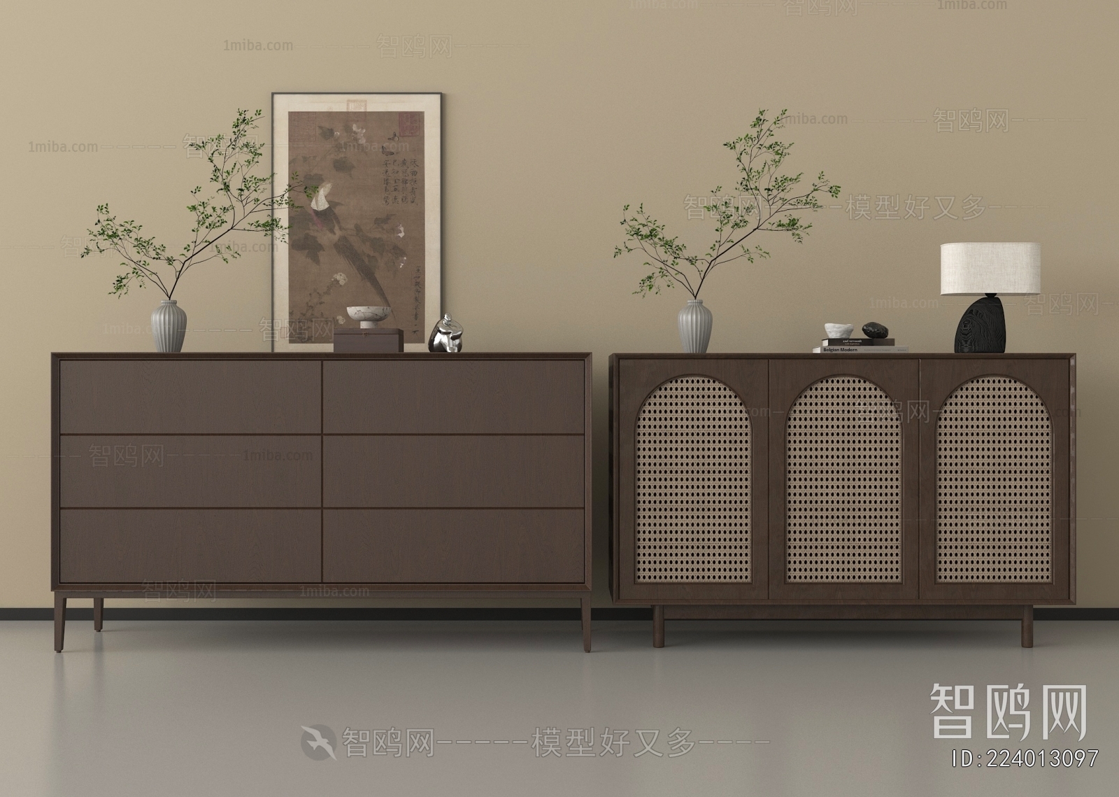 New Chinese Style Entrance Cabinet