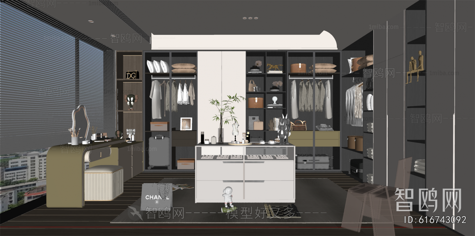 Modern Clothes Storage Area