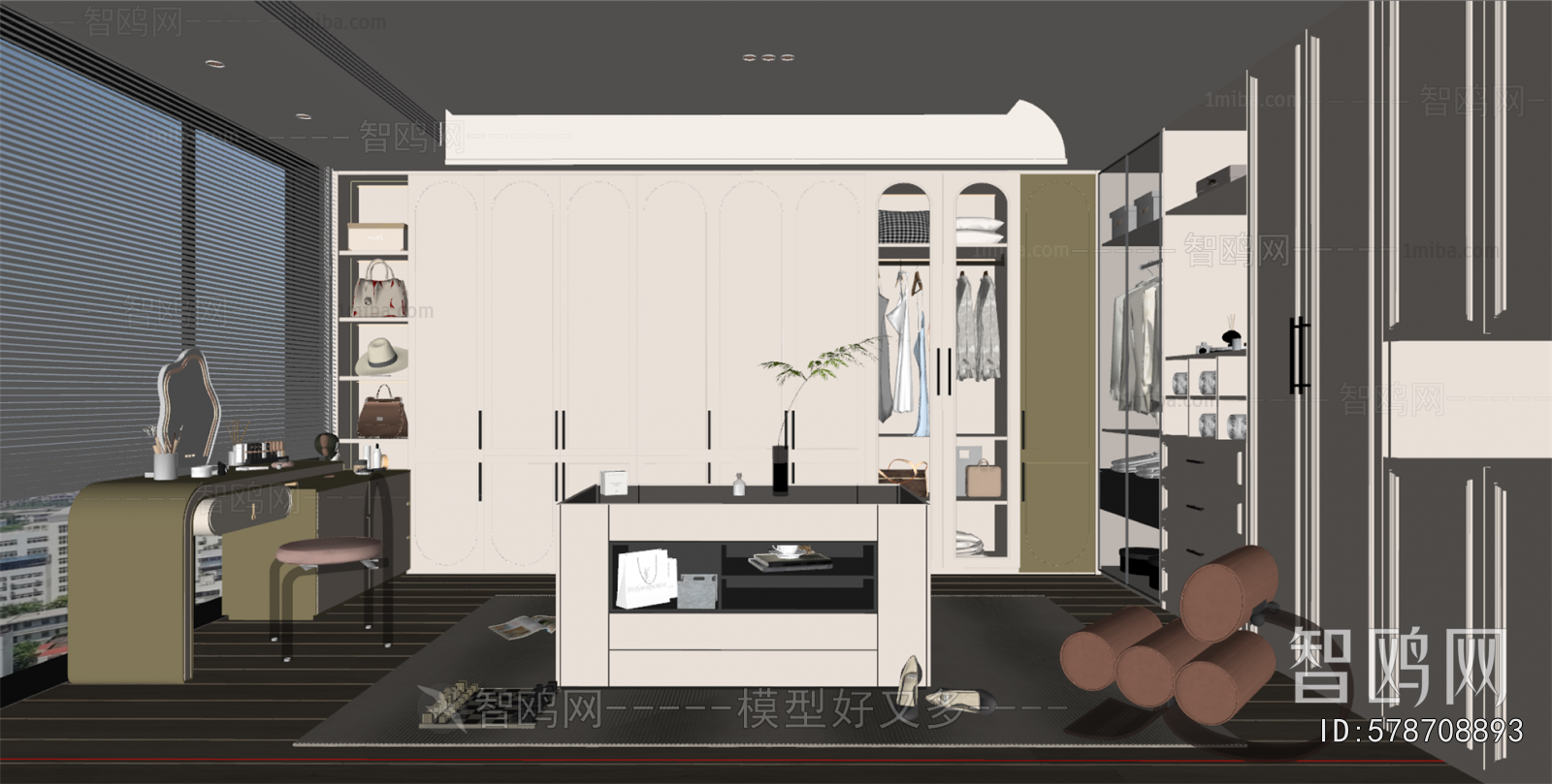 French Style Clothes Storage Area